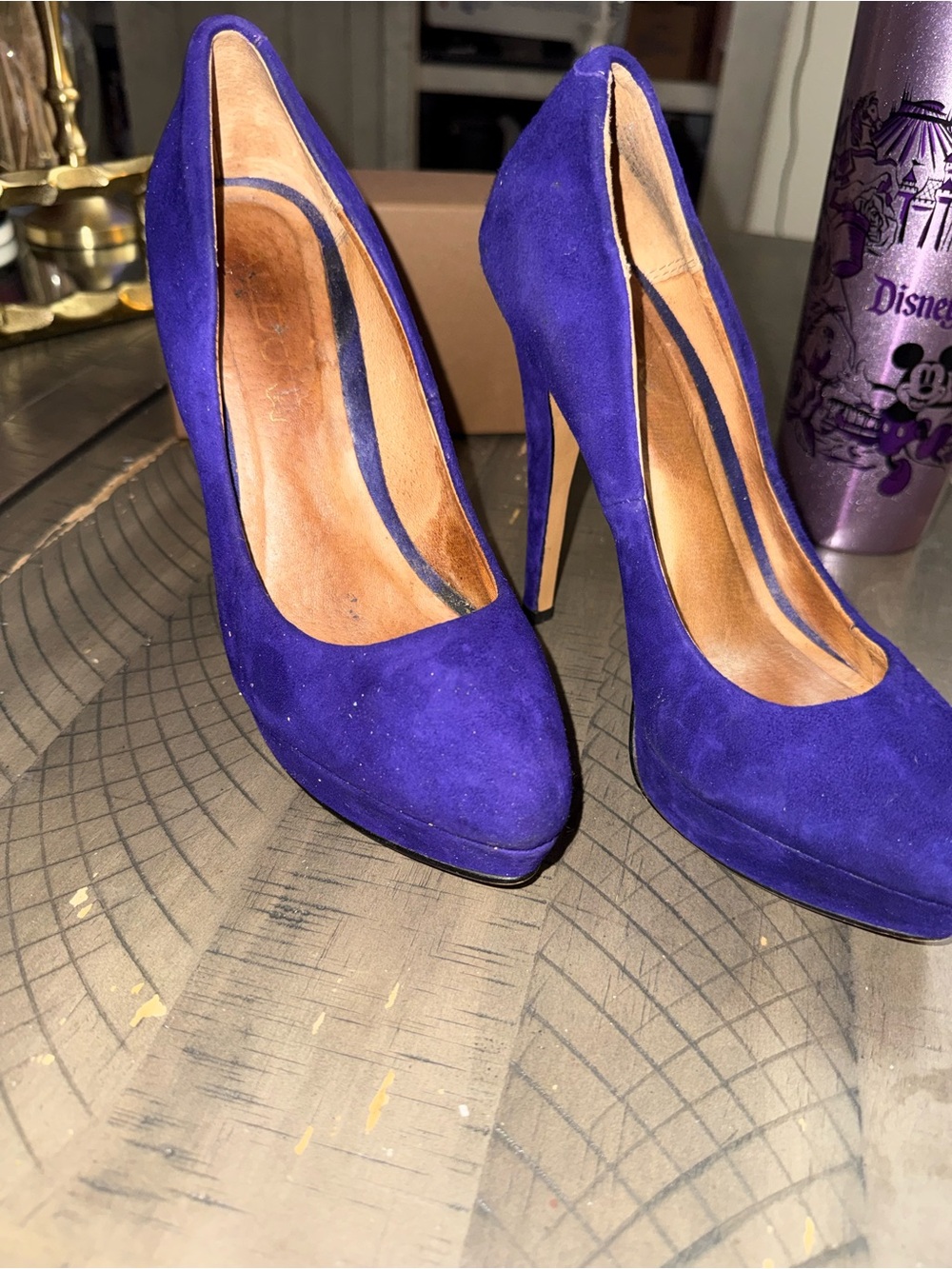 Aldo Royal Purple Suede Stiletto Pumps